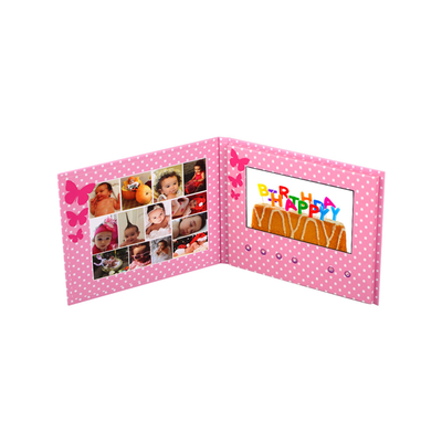 مشغل وسائط LCD بحجم 7 بوصات، بطاقة دعوة فيديو للعلامة التجارية، للتسويق والإعلان التجاري