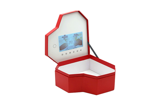 شكل قلب USB شاشة LCD صندوق هدايا فيديو 3GP تنسيق فيديو MKV ذاكرة 512 ميجا بايت