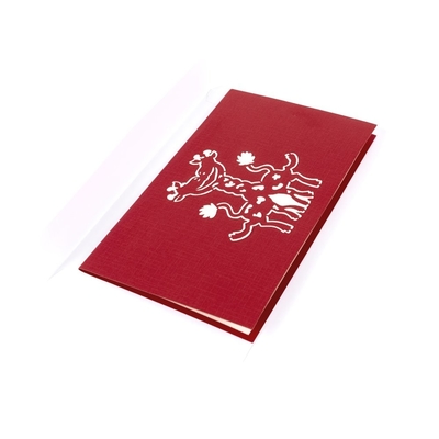 OEM 3D Pop Up Valentine Cards ، 3D Greeting Card Offset Printing شهادات FCC